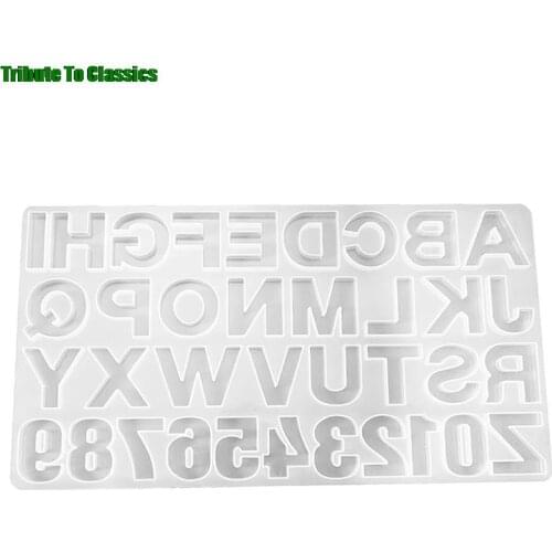 Letter Mold Alphabet & Number Silicone Molds Initial Mold Large Clear Resin Mold Epoxy Resin Craft Supplies