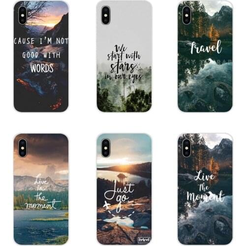 TPU Transparent Shell Covers Beach Mountain bule sky For Apple iPhone X XR XS 11 12Pro MAX 4S 5S 5C SE 2020 6S 7 8 Plus ipod 5 6
