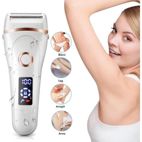 Waterproof Electric Razor Shaver Women Hair Removal Wet Dry Painless Bikini Trimmer USB Wet & Dry Using Beauty Products Belleza