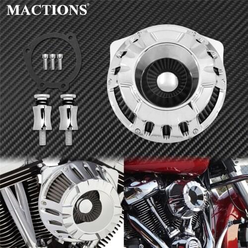 Motorcycle CNC Crafts Air Filter Cleaner Intake Filter Black/Chrome For Harley Sportster Dyna Touring Softail Road Electra Glide