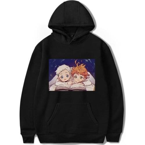 Winter Warm Promised Neverland Hoodie Unisex leisure Fashion Anime Long Sleeve Print Student Hooded Pullovers Loose Sweatshirts