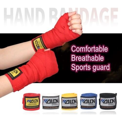 1 roll 3m Cotton Sports Strap Protect Kick Boxing Bandage Sanda Muay Thai Taekwondo Hand Gloves Wraps Boxing Training Bandages
