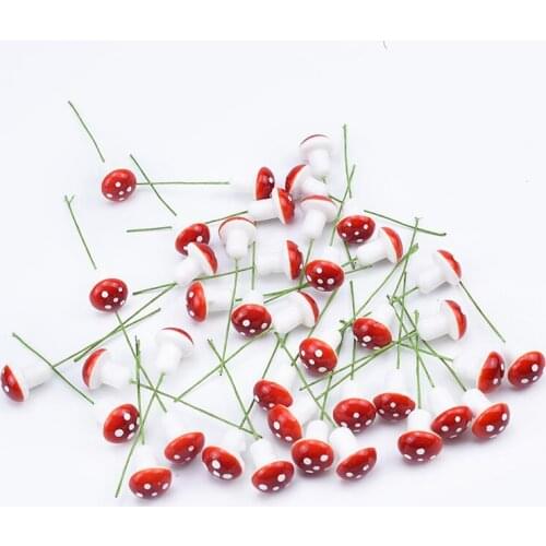 10 / 30 / 50 pieces PE mushroom artificial plant gift box wedding bride DIY accessories Christmas flower Scrapbook