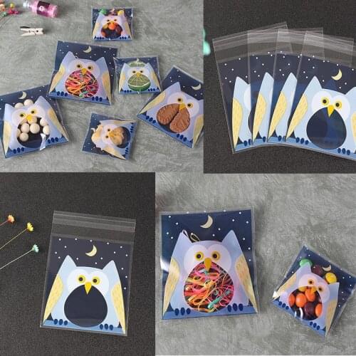 100pcs Self Adhesive Cookie Candy Package Gift Bags Cellophane Cookie bag Package Party wedding decor