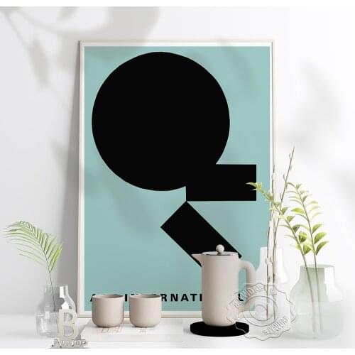 1964 Art International Exhibition Art Poster, Geometric Patterning Minimalism Art Print, Nordic Style Round Rectangle Home Decor