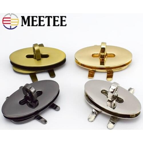 2/4/pcs 47x25mm Oval Egg Metal Turn Lock Snap for Handbag Bag Twist Lock Clasps Closure DIY Metal Buckle Hardware Accessories