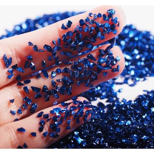 200 Gram Crushed Glass Irregular Stone Chunky Sequins Iridescent Flakes for DIY Epoxy Resin Nail Art 2-4MM Accessories