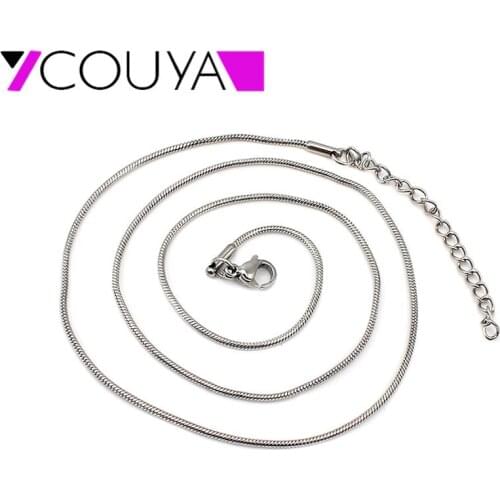2017 round snake chain necklace jewelry Shiny Thin Collar necklace 16/18+2" extension Girs Boys hip hop accessories