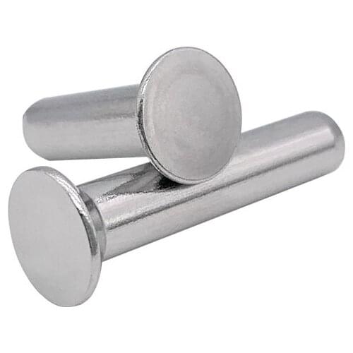 50pcs M1 M1.2 stainless steel countersunk rivets flat head solid rivet tap hit rivetings hand knock riveting GB869 3mm-6mm long