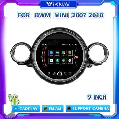 Android 64G Car Radio Audio Player Multimedia GPS for BMW Mini Light ring vision 2007-2010 Wireless Carplay GPS Navigation
