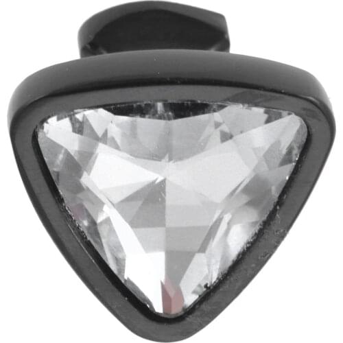 1Pcs Black Cabinet Handles with Crystal Knobs Single hole/96MM Drawer Knobs Wardrobe Pullers with Screws Hardware