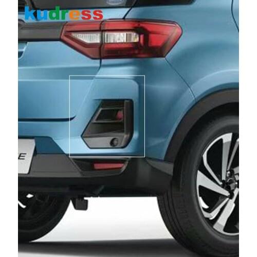For Toyota Raize 2020 2021 ABS Chrome Rear Fog Ligt Lamp Cover Trim Tail Foglight Molding Strip Sticker Car Styling Accessories