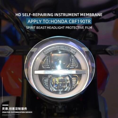 Spirit Beast Retro Motorcycle Smoke Fog Light Headlight film Anti-scratch protection TPU Sticker Accessories For Honda CBF190TR