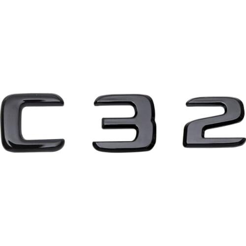 Car Trunk Rear Lid Emblem Badge Alphabet Letter Decal Styling For C-Class C32 C36 C43 AMG 190E W201 W202 W203 W204