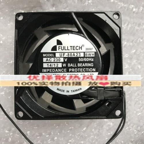 FULLTECH UF-80A23 BWH AC 230V 14/12W 2-wire Server Cooling Fan