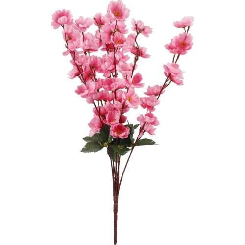 Artificial Flowers 7 Fork Simulation Big Peach Blossom Branch Bouquet Decorative Flower Plastic Home Decoration