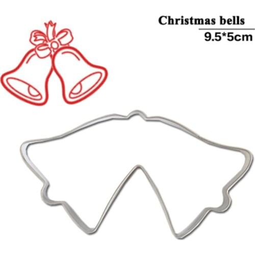 Jingle Bells Fruit Cutter Toy Kitchen Discount Coupon Melon Biscuit Cookie Cutter Tools Stainless Steel Best Selling Fondant