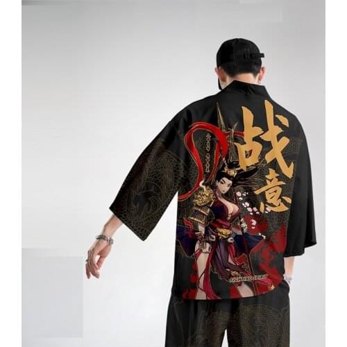 Kimono Streetwear Japanese Kimono Man Asian Clothes Japanese Male Kimono Cardigan Men Shirt Kimonos Yukata MenS Haori TA2494
