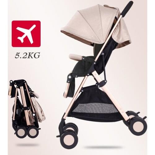 High-view baby stroller ultra-light folding fashion travel carriage baby newborn can on the plane four wheels shock absorber