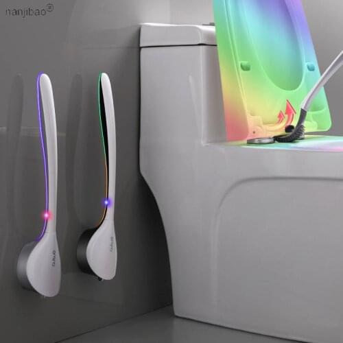 Creative Wall-Mounted TPR Silicone Brush Head Toilet Brush Household Bathroom Cleaning No Dead Corner Wash Toilet Brush