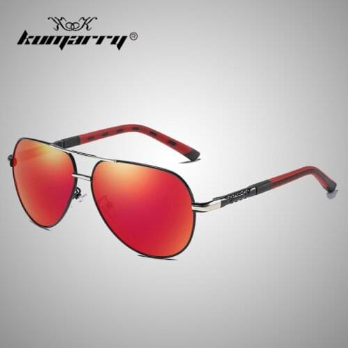 KUMARRY Classic Pilot Polarized Sunglasses Men Fashion Brand Designer Mens Driving/Fishing Sun Glasses Mirrored UV400 KTM014
