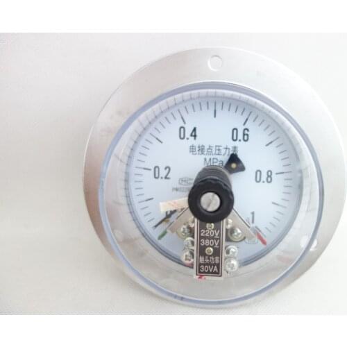 YXC100ZT 4" 100mm electric contact pressure gauge manometer , back thread