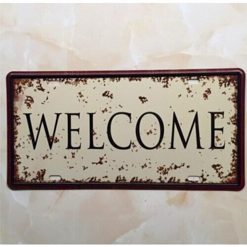 Metal Vintage Tin Plaque Pub Decor Tavern Bar Sign Wall Welcome Poster Sheet 30x15CM