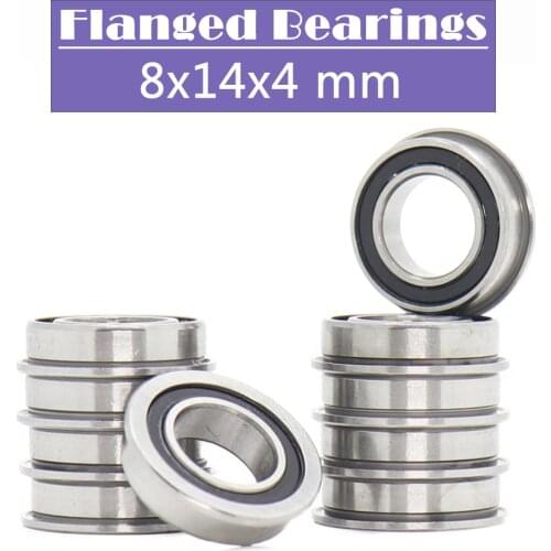 MF148-2RS Bearing 8x14x4 mm ( 10 PCS ) ABEC-1 Miniature Flanged MF148RS Ball Bearings LF-1480DD