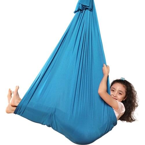 Multifunctional Elastic Kids Children Hanging Cuddle Wrap Swing Seat for Autism ADHD ADD Therapy Aerial Yoga Hammock