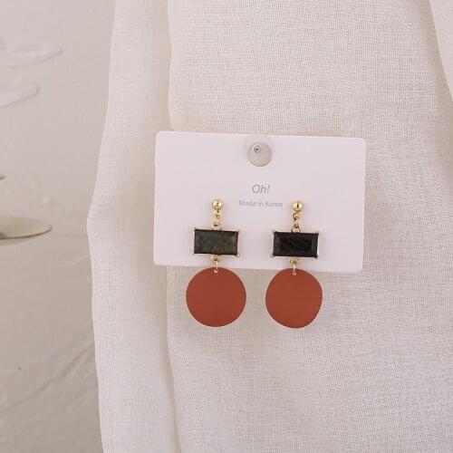 Fashion Statement Clip On Earrings 2020 Geometric Round Earrings For Women Hanging Dangle Earring Drop Earing Female Jewelry