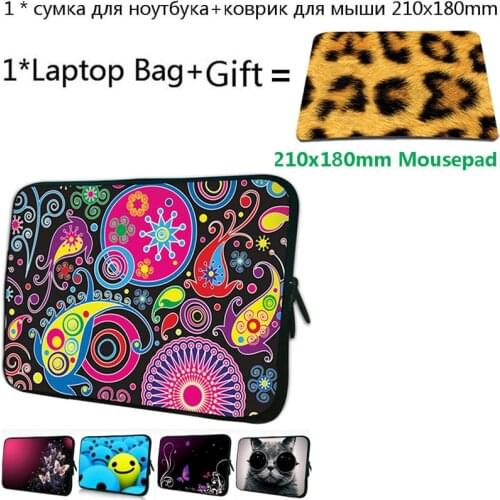 Fasion Wholesale 11.6 10.1 12 13 14 15 17" Notebook Laptop Sleeve Bag For Women Girls Portable 7.9" Netbook Cover Case+Mousepad