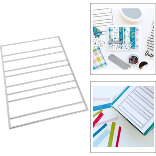 2020 New Rectangle Frame Metal Cutting Dies For Mould Cut Making Stripe Rainbow Background Card Album Scrapbooking DIY No Stamps