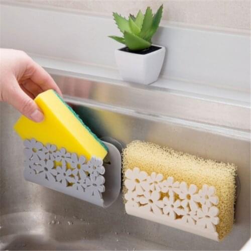 New 2021 Kitchen Dish Cloths Rack Suction Sponge Holder Clip Rag Storage Rack Kitchen Bathroom Organizer Wall Mounted Shelf