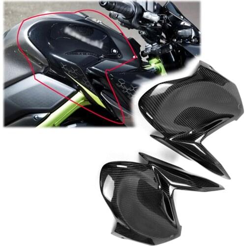 For Kawasaki Z900 3K Carbon Fiber Motorcycle Accessories Front Tank Cover Trim Cover 2017 2018 2019