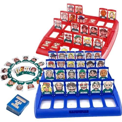 Portable Tabletop Who Is It Board Game Guessing Games Kids Family School