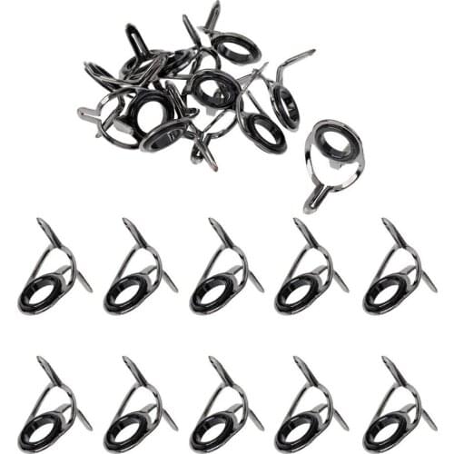 Stainless Steel Frame Fishing Rod Guide Boat Rod Line Eyelet Two-Foot Guide Ring Fishing Accessories