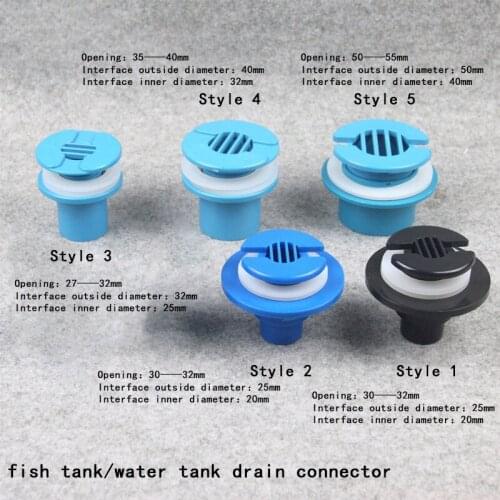 Water Drain joint for Aquarium For Garden water Tank bottom facing Drain Joint PVC pipe Adapter Pipe Connector 1Pcs