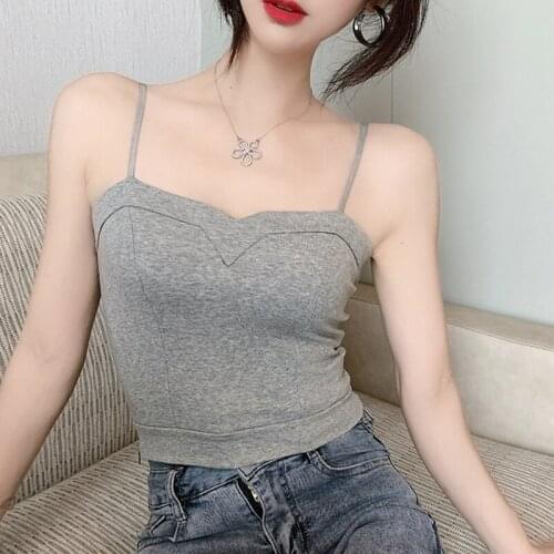 Backless Short Camis Black Sexy Club Tank Tops Women Clothes 2021 Summer V-neck White Slim Elasticity Camisole Cropped Top Femme