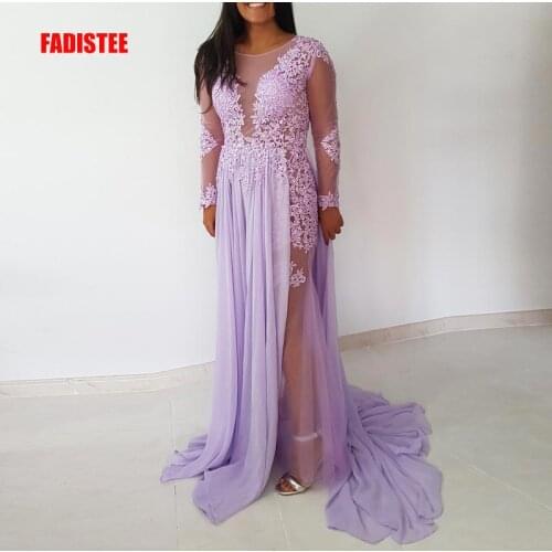 FADISTEE New arrival elegant party evening dresses Long prom formal dress bling beads luxury lace long transparent sexy gown