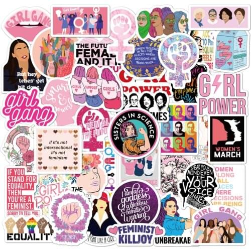 10/30/50Pcs Feminism Girl Inspirational Graffiti Stickers To Motorcycle Skateboard Laptop Guitar Toy Helmet Stationery Pegatinas