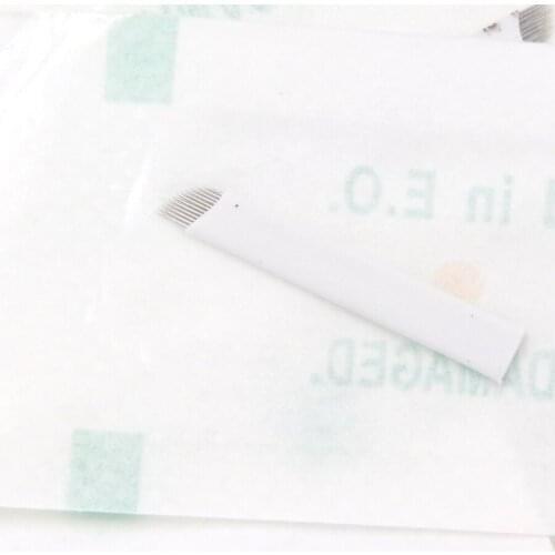 100pcs Microblading 11pins Flex tebori blades permanent makeup eyebrow tattoo needles for eyebrow eyeliner embroidery pen supply