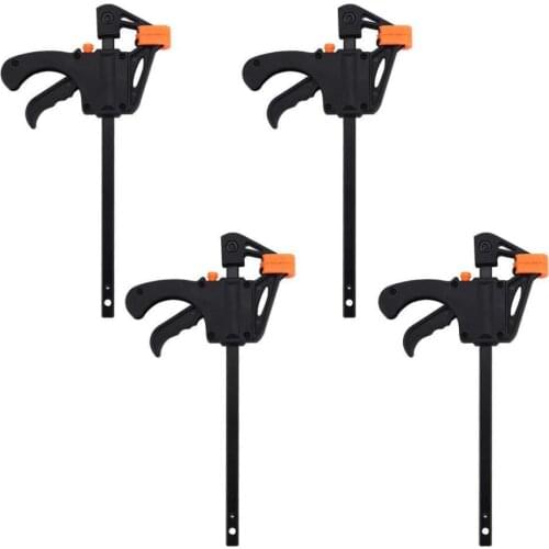 2/4/6 pcs 4 Inch Woodworking Work Bar F Clamp Clip Set Hard Quick Ratchet Release DIY Carpentry Hand Tool Gadget