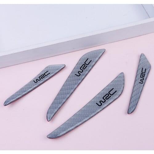 4Pcs/Set Silver Car Door Edge Guard Strip Protector Anti-collision Trim Sticker