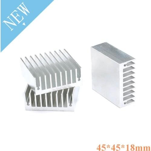 5pcs Heatsink 45x45x18mm Radiator Cooler Radiator Aluminum 45mmx45mmx18mm Heat Sink Metal Slotting For Cooling 45*45*18mm
