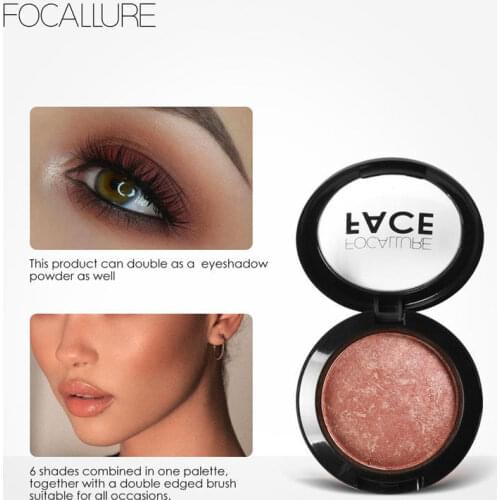 6 Colors Bronzer Baked Blush Face Contour Makeup Naturally Brighten The Complexion Top Quality Professional Cheek Blusher TSLM1