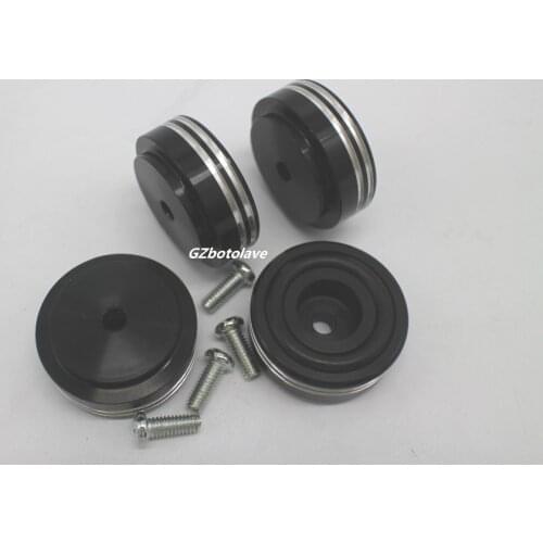 4pcs Aluminum amplifier computer machine feet pads (with Rubber ring) D30mm*H13mm sent screws