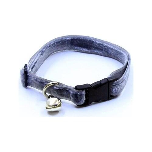 Petviya Velvet Cat Neck Collar | Adjustable and Zilli GRAY 328868645