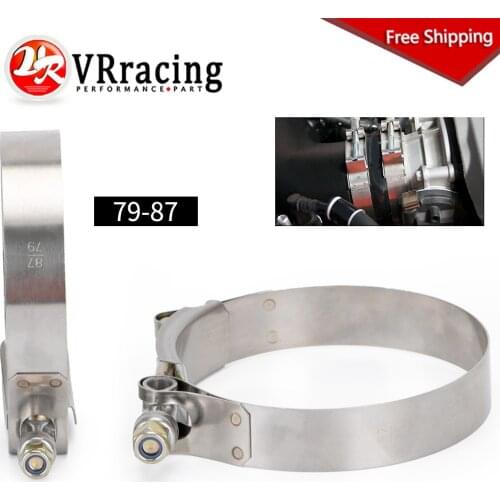 FREE SHIPPING 2PC/LOT SS304 3" CALMPS (79-87)STAINLESS SILICONE TURBO HOSE COUPLER T BOLT CLAMP KIT HIGH QUALITY VR5254