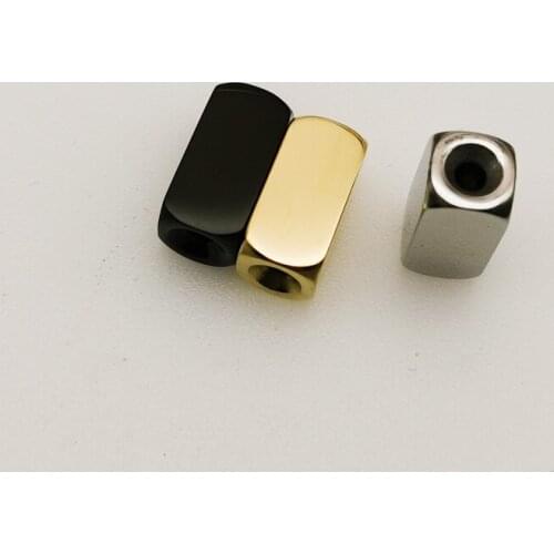 Stainless Steel Blank Bracelet Beads Charms 8*16mm Stainless Steel Pendant High Polish Mirror Surface Jewelry Charm 10pcs/lot