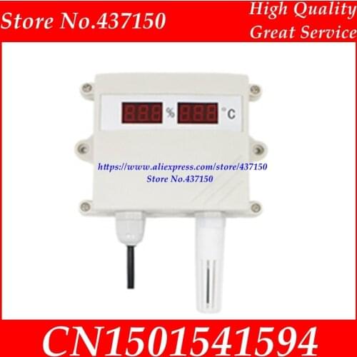 Temperature and humidity sensor transmitter 4-20MA 0-5V 0-10V RS485 output waterproof digital led display moisture meter